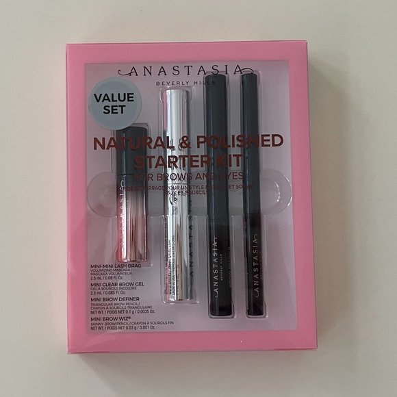 Anastasia Beverly Hills Natural & Polished Starter Kit Brow Definer Wiz Gel NIB - Picture 3 of 5